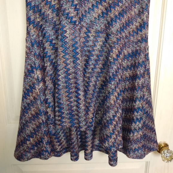 🔴 SALE Maeve Anthropologie Chevron Pattern Knit Sleeveless Dress - Picture 3 of 8